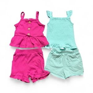 Bundle of 2 wonder nation toddler girl matching sets size 2t